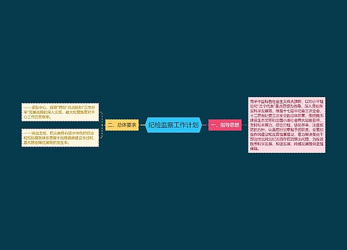 纪检监察工作计划