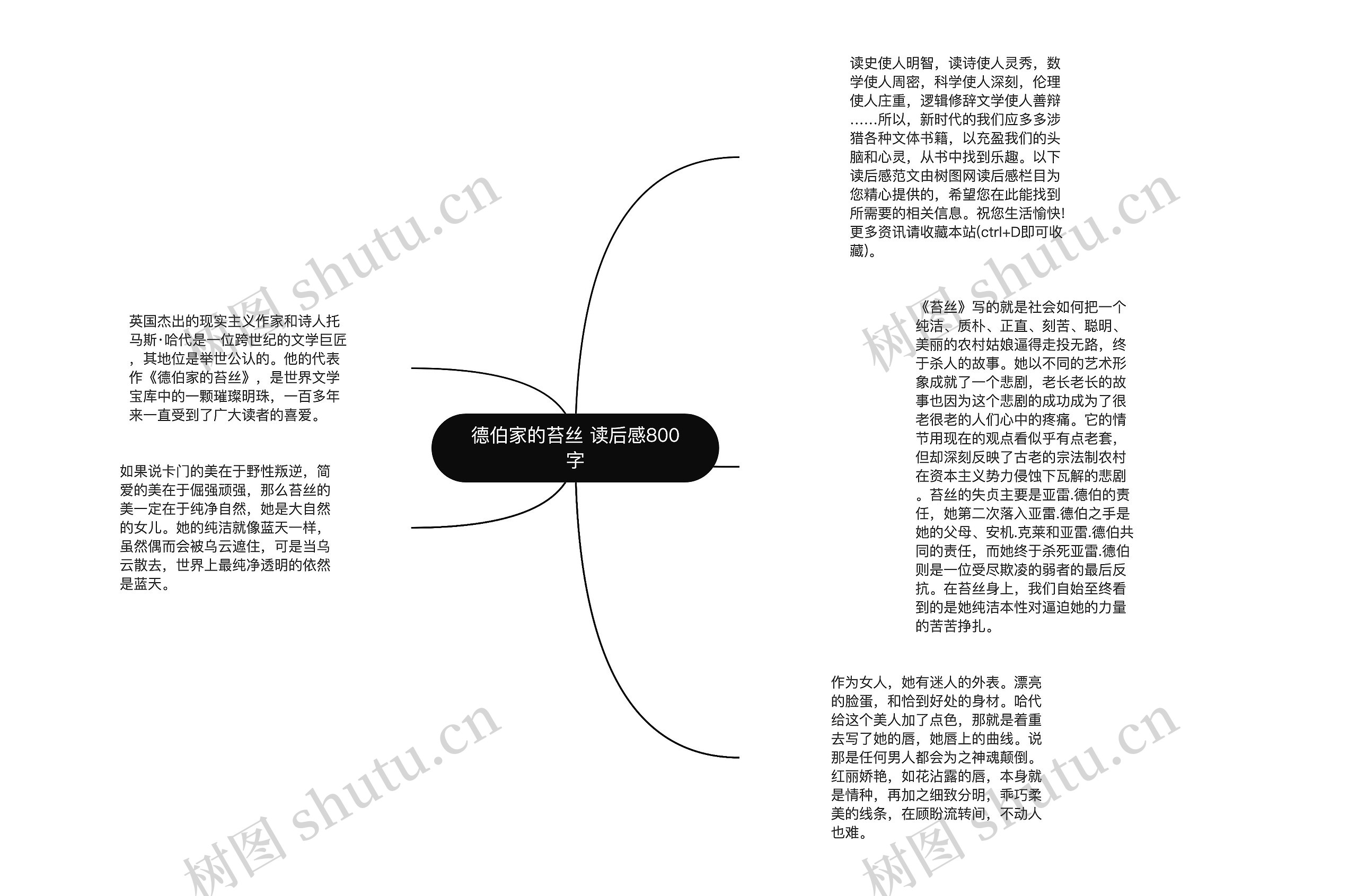 德伯家的苔丝 读后感800字思维导图