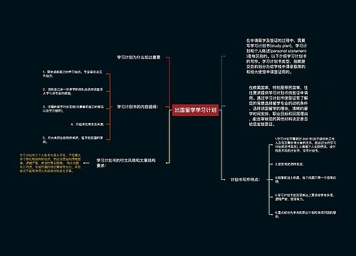 出国留学学习计划