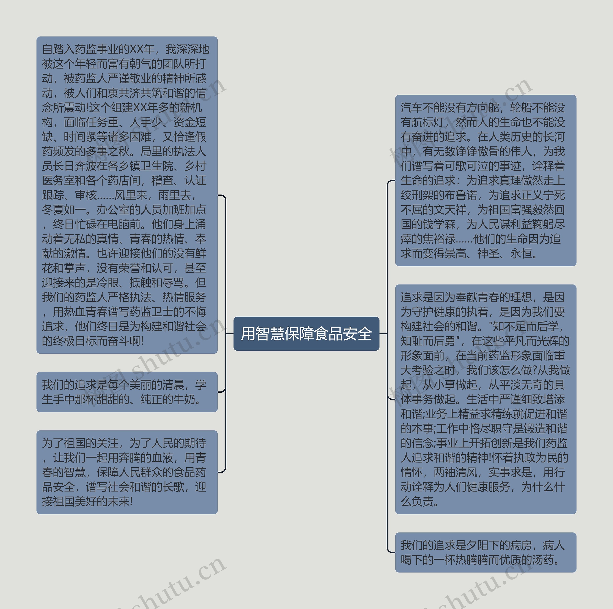 用智慧保障食品安全思维导图