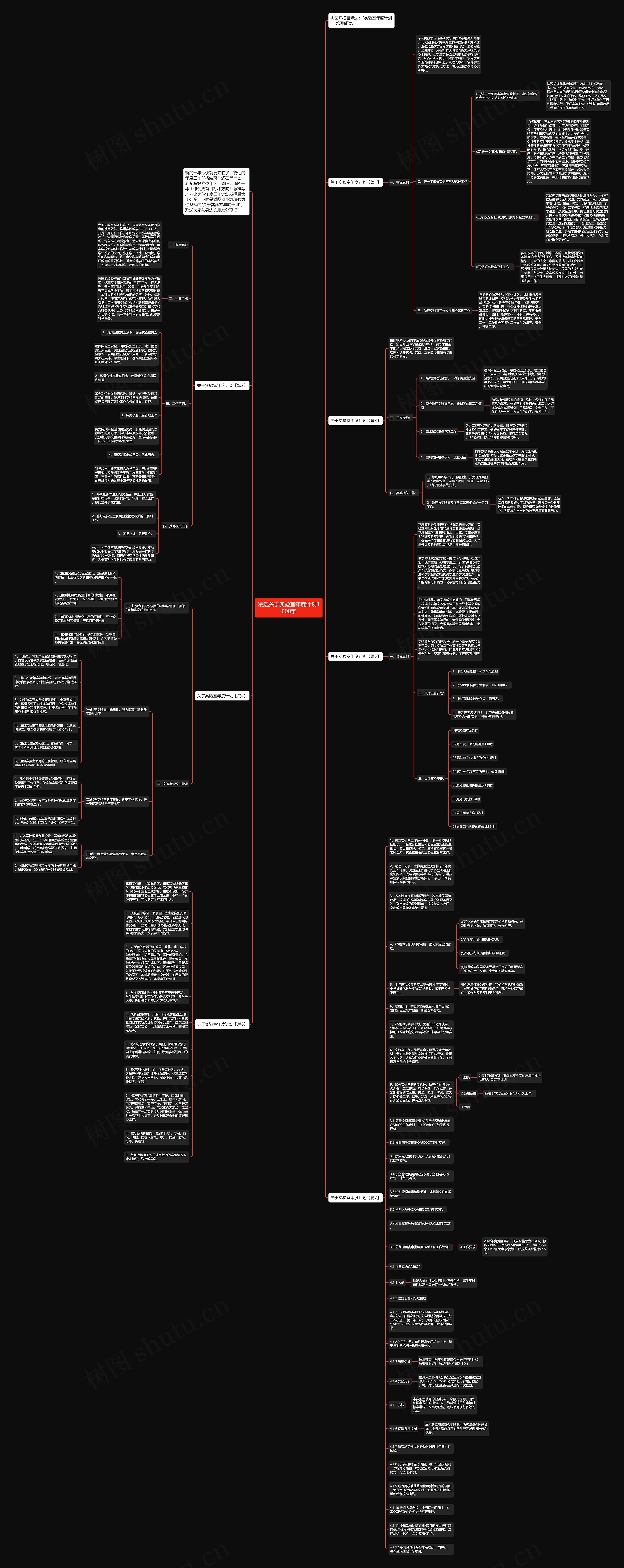 精选关于实验室年度计划1000字思维导图