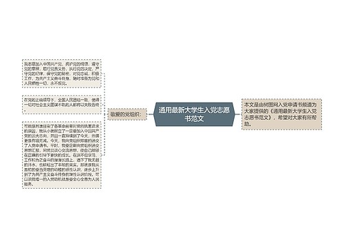 通用最新大学生入党志愿书范文