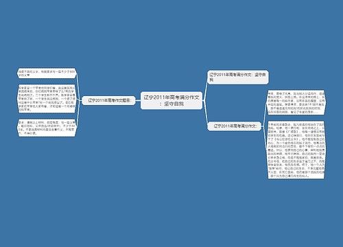 辽宁2011年高考满分作文：坚守自我