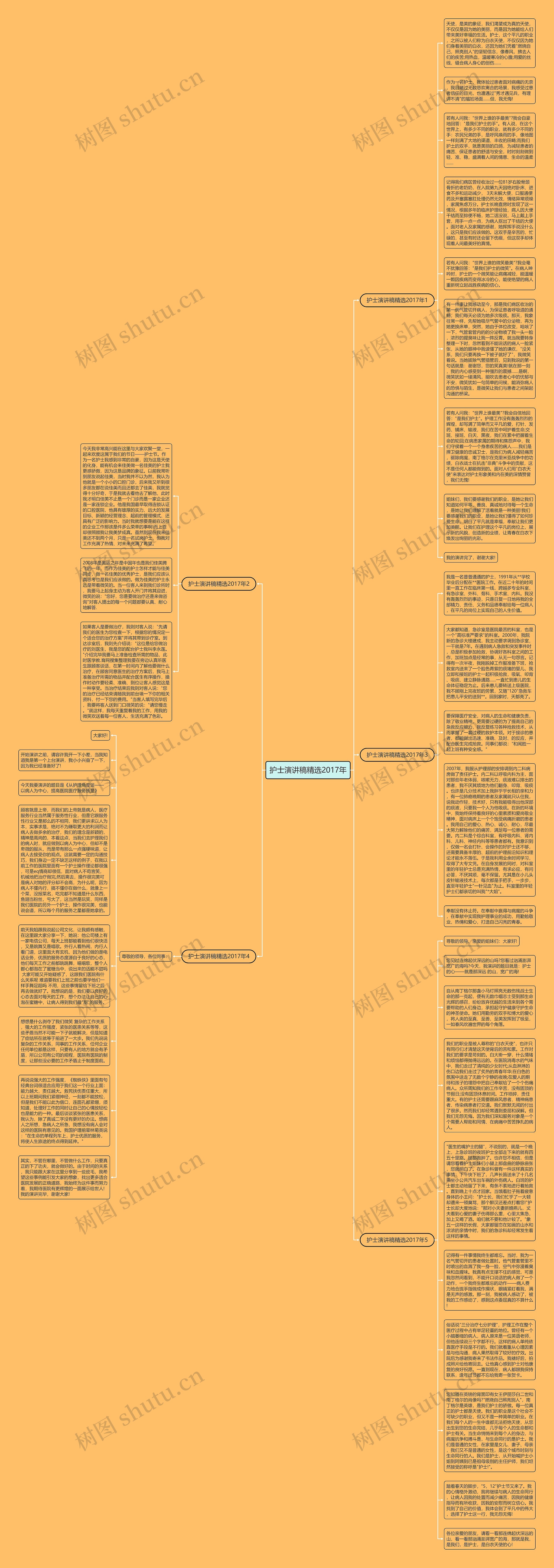 护士演讲稿精选2017年思维导图