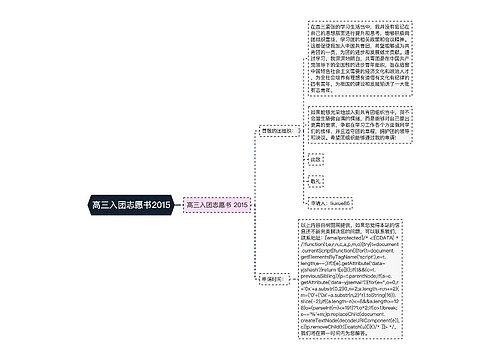 高三入团志愿书2015