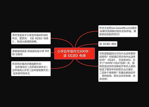 小学五年级作文600字：读《红岩》有感