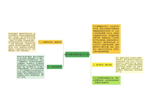 初中数学期末复习计划