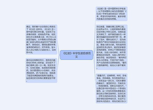 《红岩》中学生读后感范文