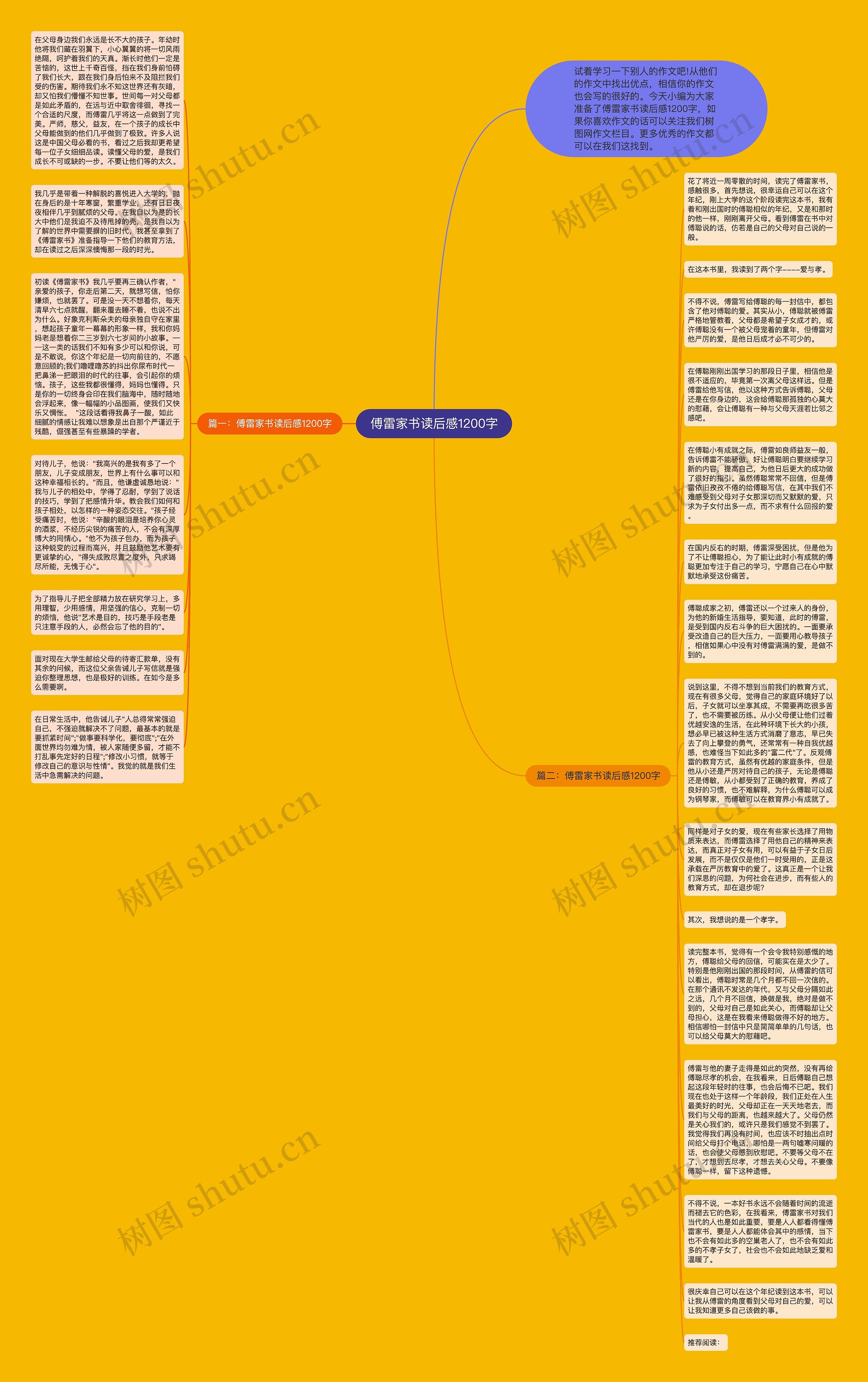 傅雷家书读后感1200字思维导图