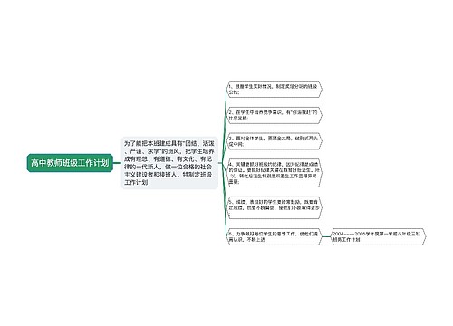 高中教师班级工作计划