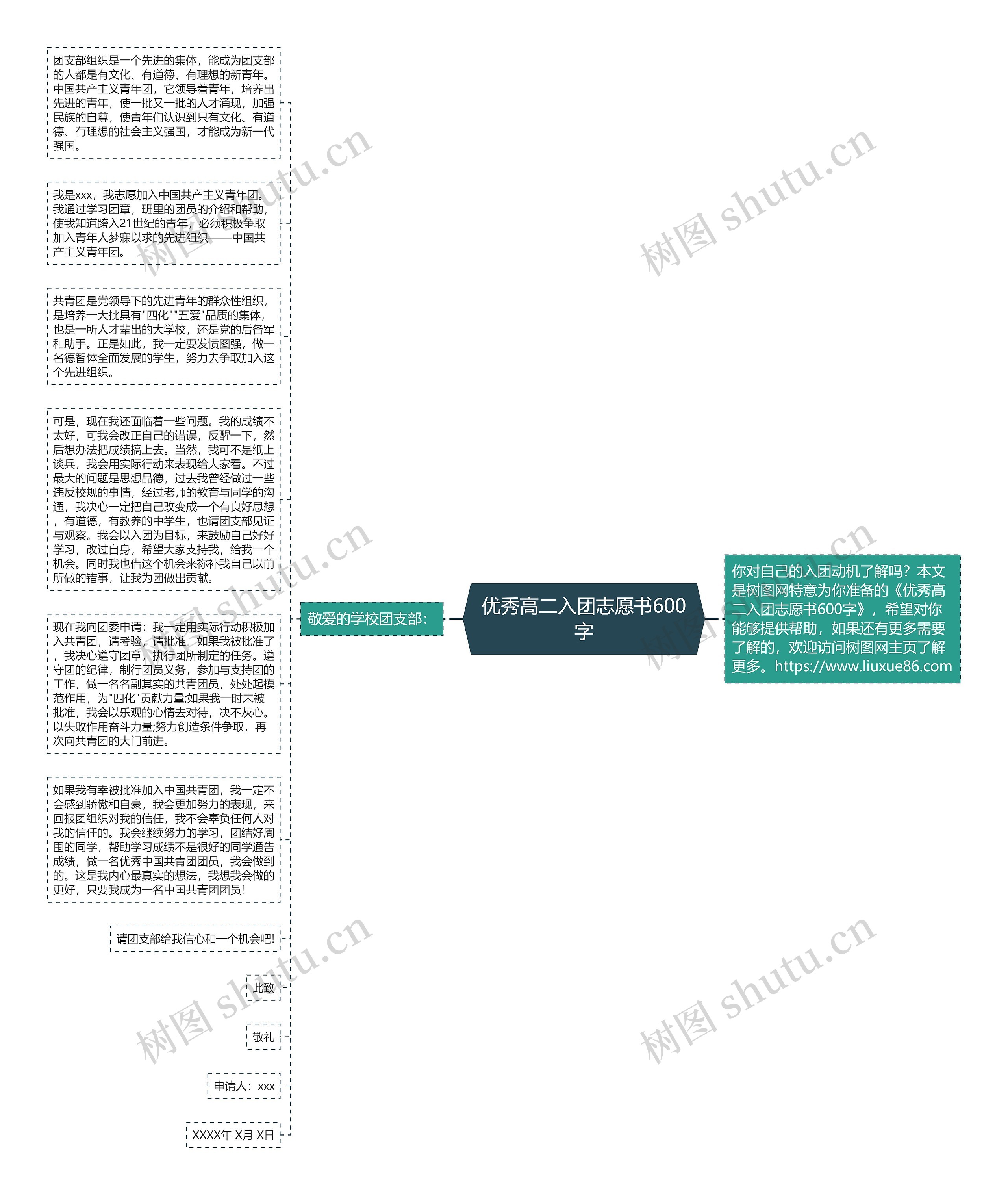 优秀高二入团志愿书600字