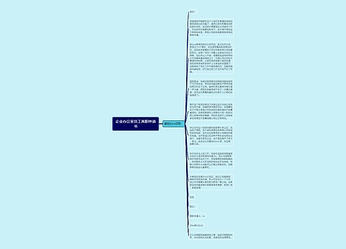 企业办公室员工离职申请书