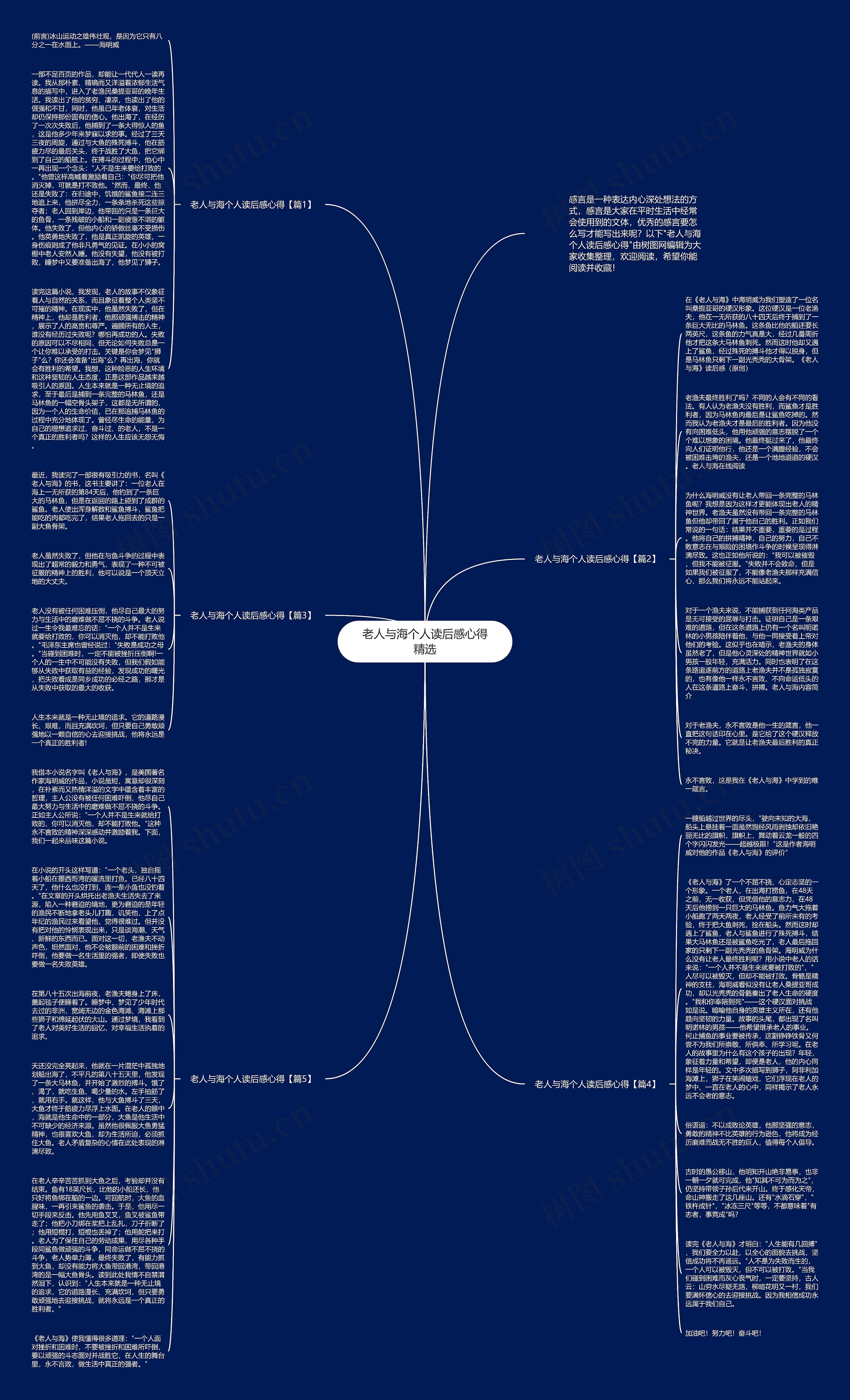老人与海个人读后感心得精选思维导图