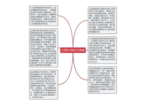 公司员工培训工作思路