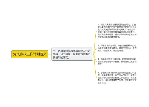 党风廉政工作计划范文