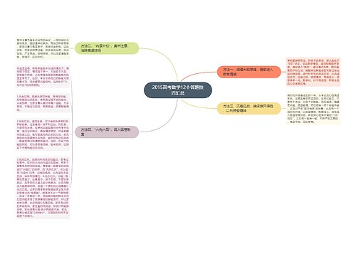 2015高考数学12个答题技巧汇总 2015高考数学12个答题技巧汇总