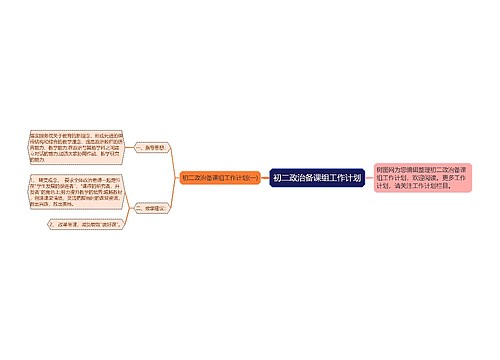 初二政治备课组工作计划