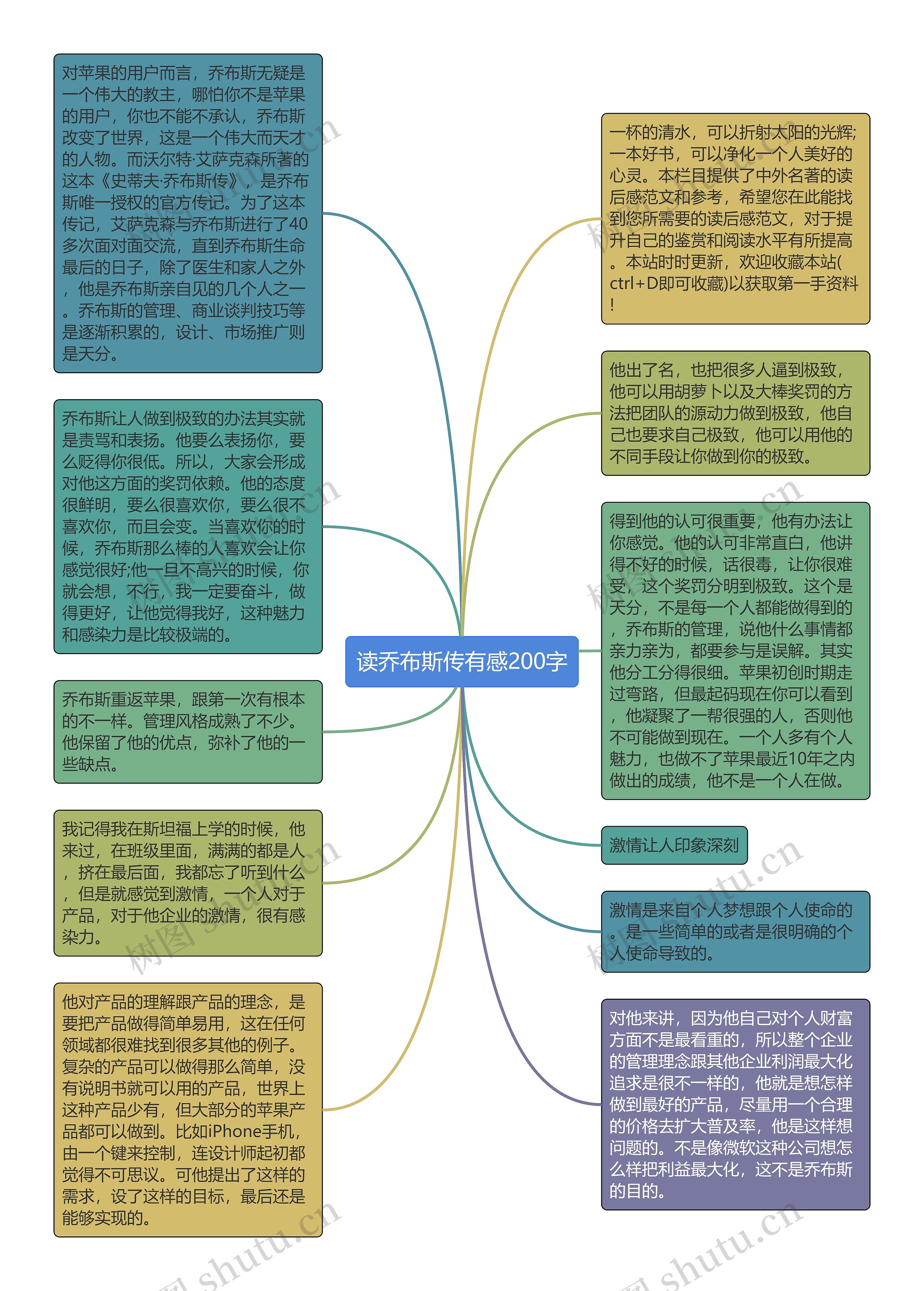 读乔布斯传有感200字思维导图