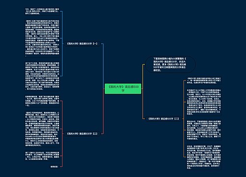 《我的大学》读后感500字