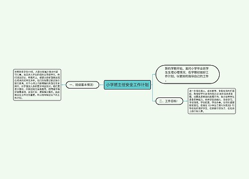 小学班主任安全工作计划