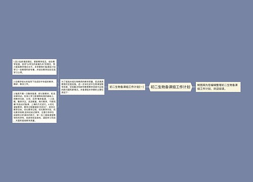 初二生物备课组工作计划