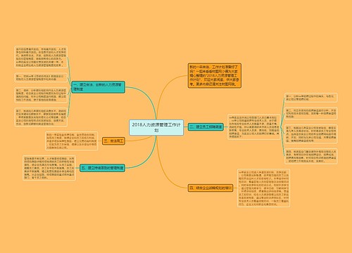 2018人力资源管理工作计划