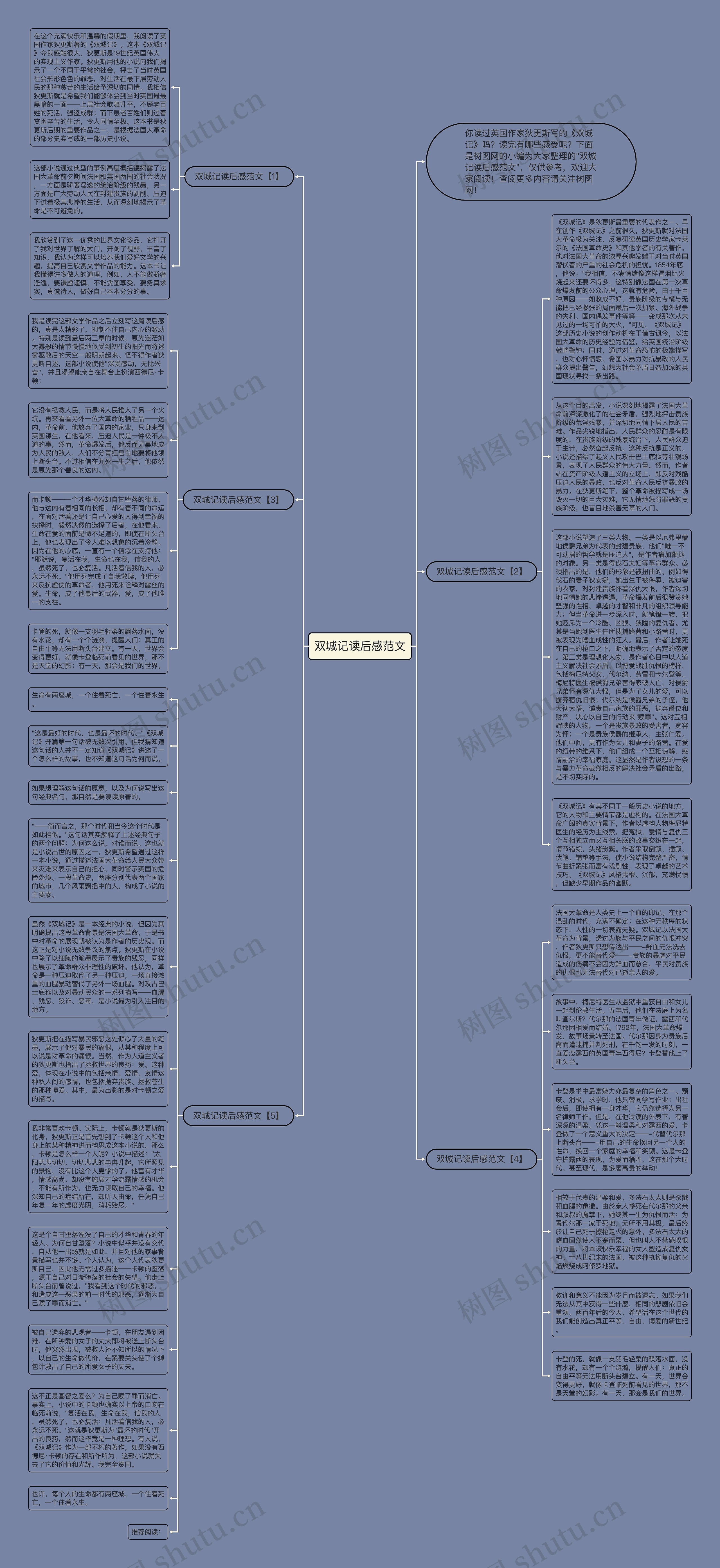 双城记读后感范文思维导图