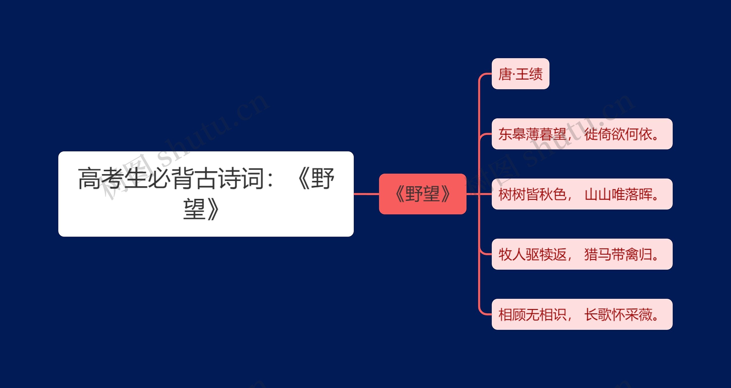 高考生必背古诗词：《野望》