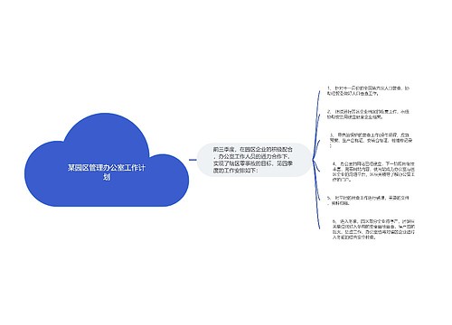 某园区管理办公室工作计划