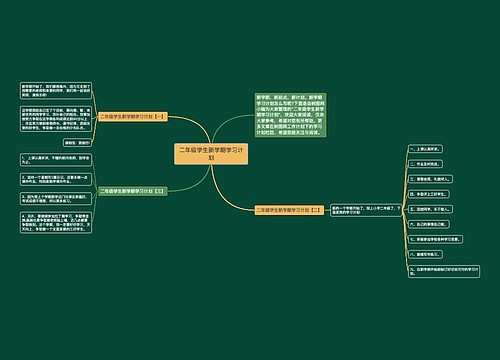 二年级学生新学期学习计划