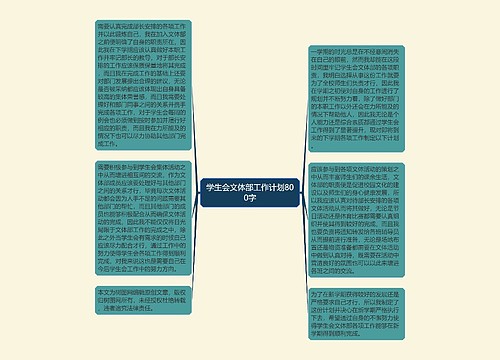 学生会文体部工作计划800字