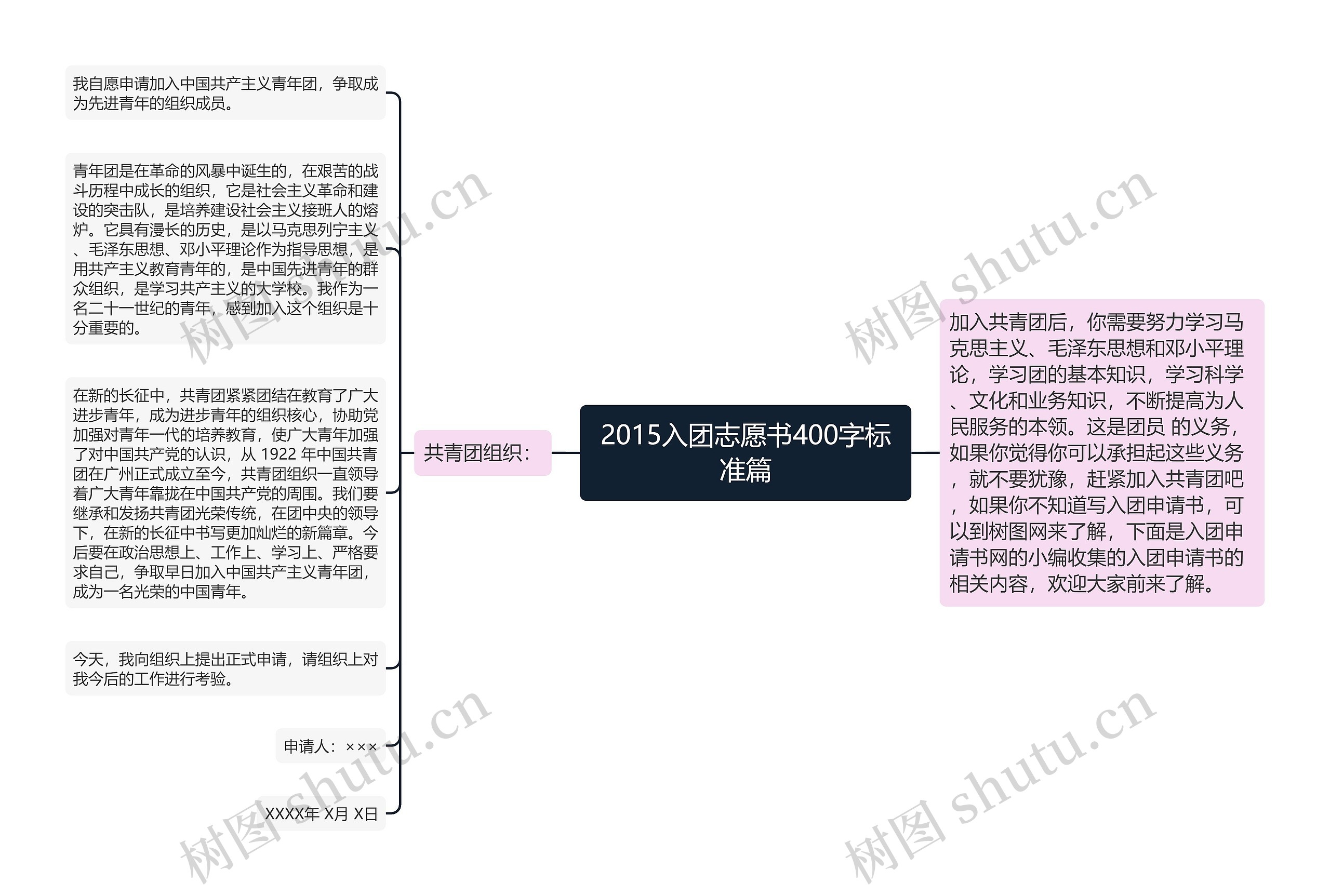 2015入团志愿书400字标准篇