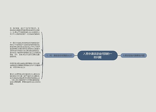 入党申请谈话会问到的一些问题