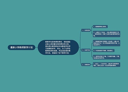 最新小学教师教学计划