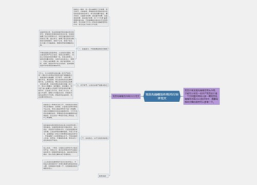 党员先锋模范作用2022自评范文