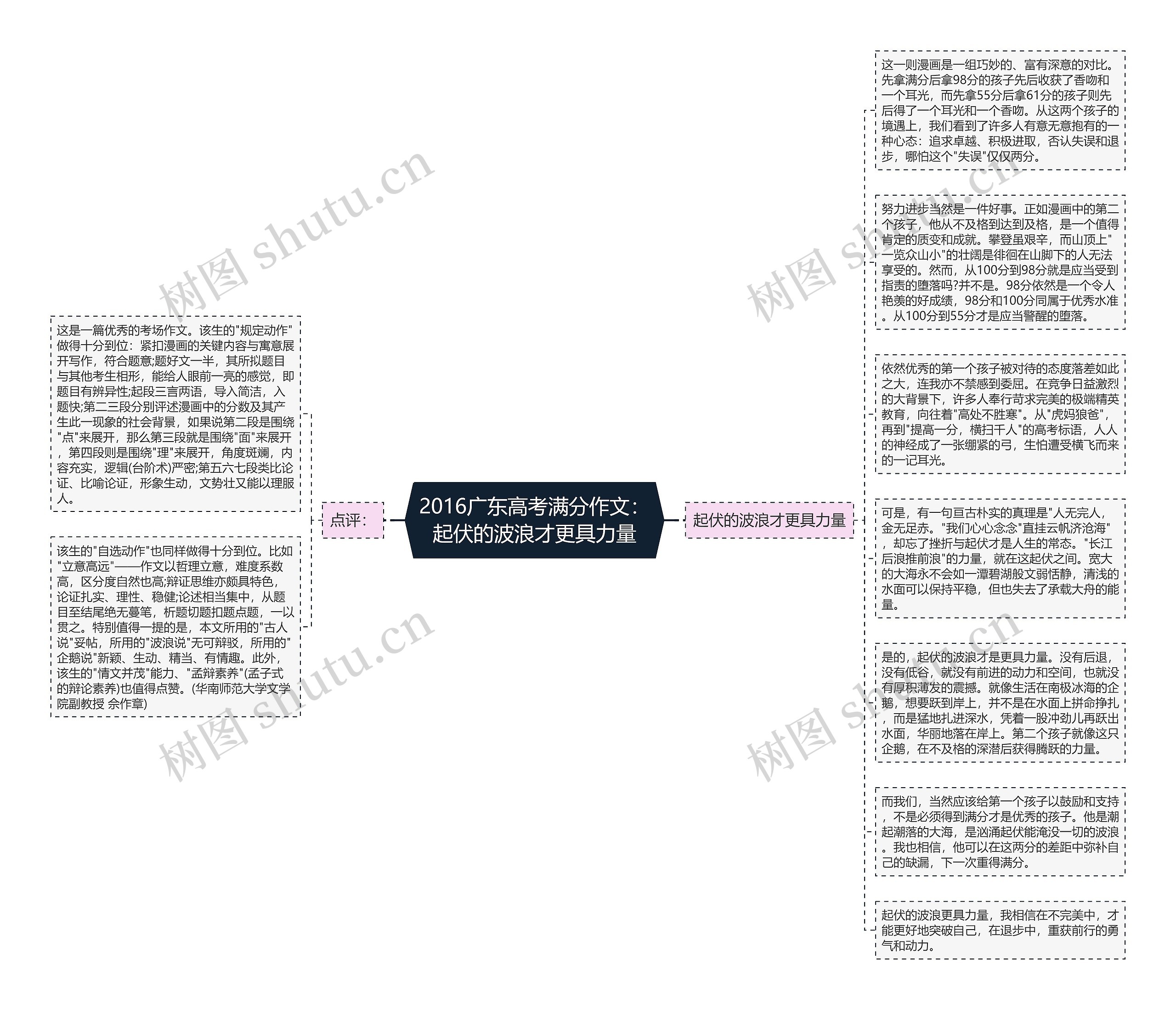 2016广东高考满分作文：起伏的波浪才更具力量