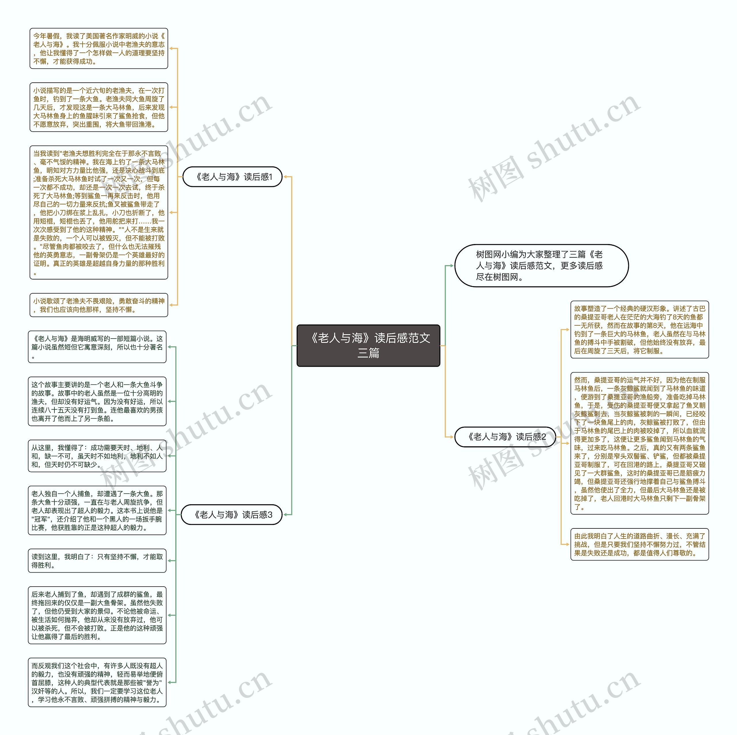 《老人与海》读后感范文三篇思维导图