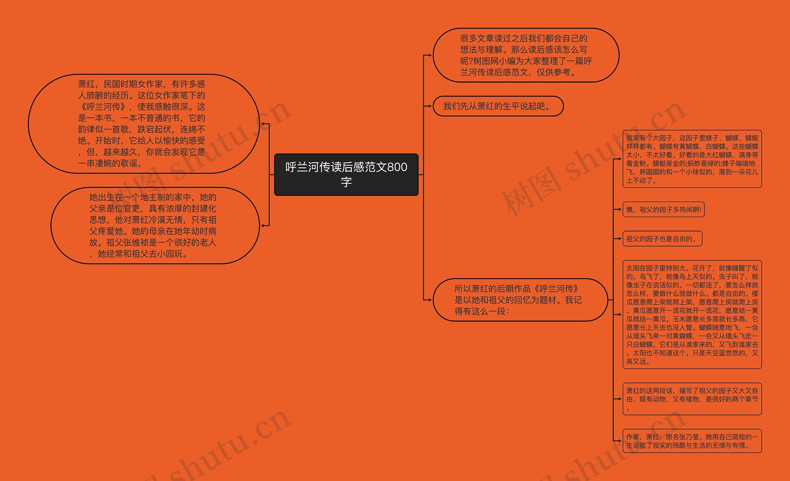 呼兰河传读后感范文800字思维导图