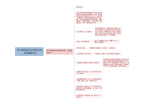 2019高考语文必备知识点：实词推断法六