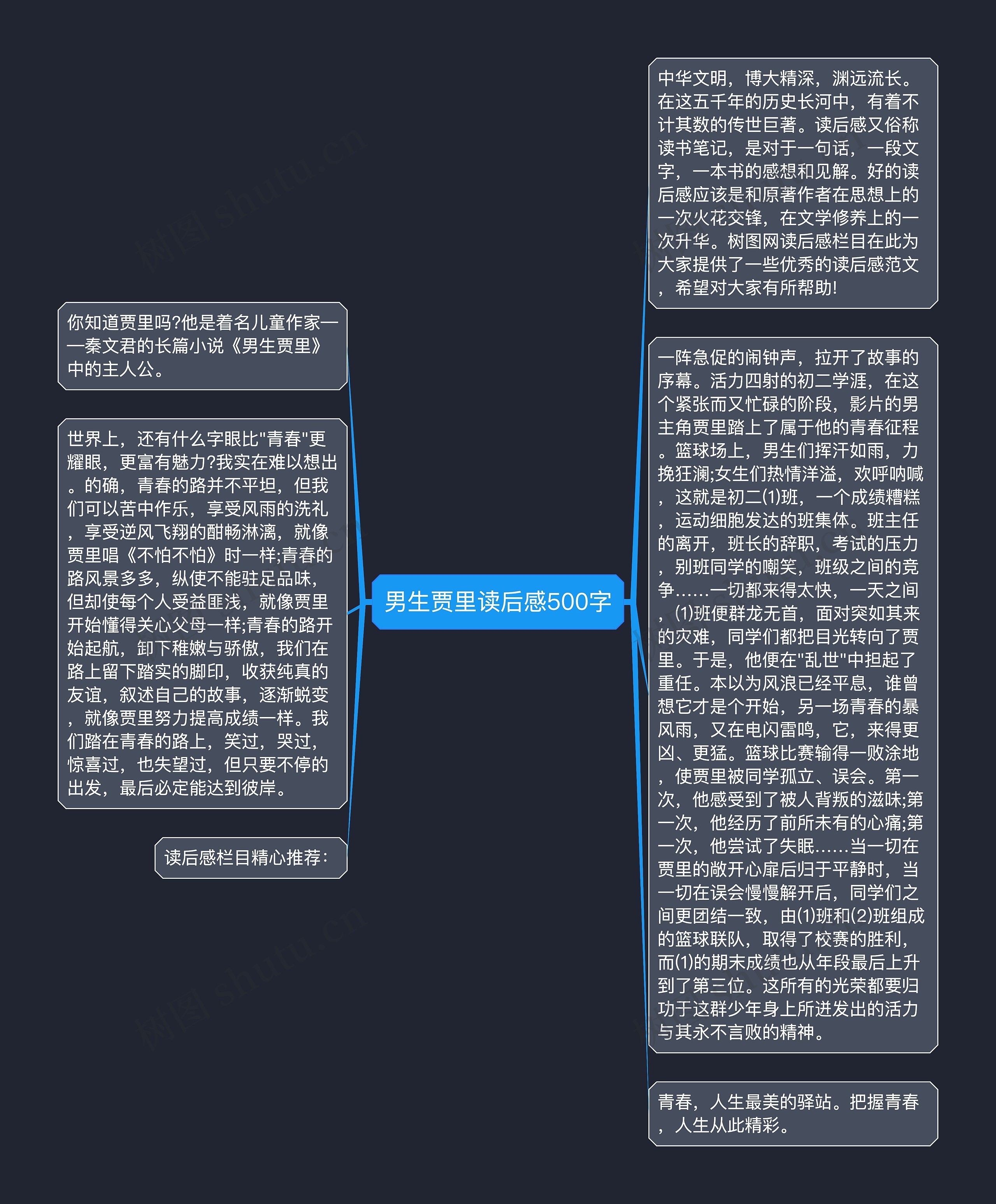 男生贾里读后感500字思维导图