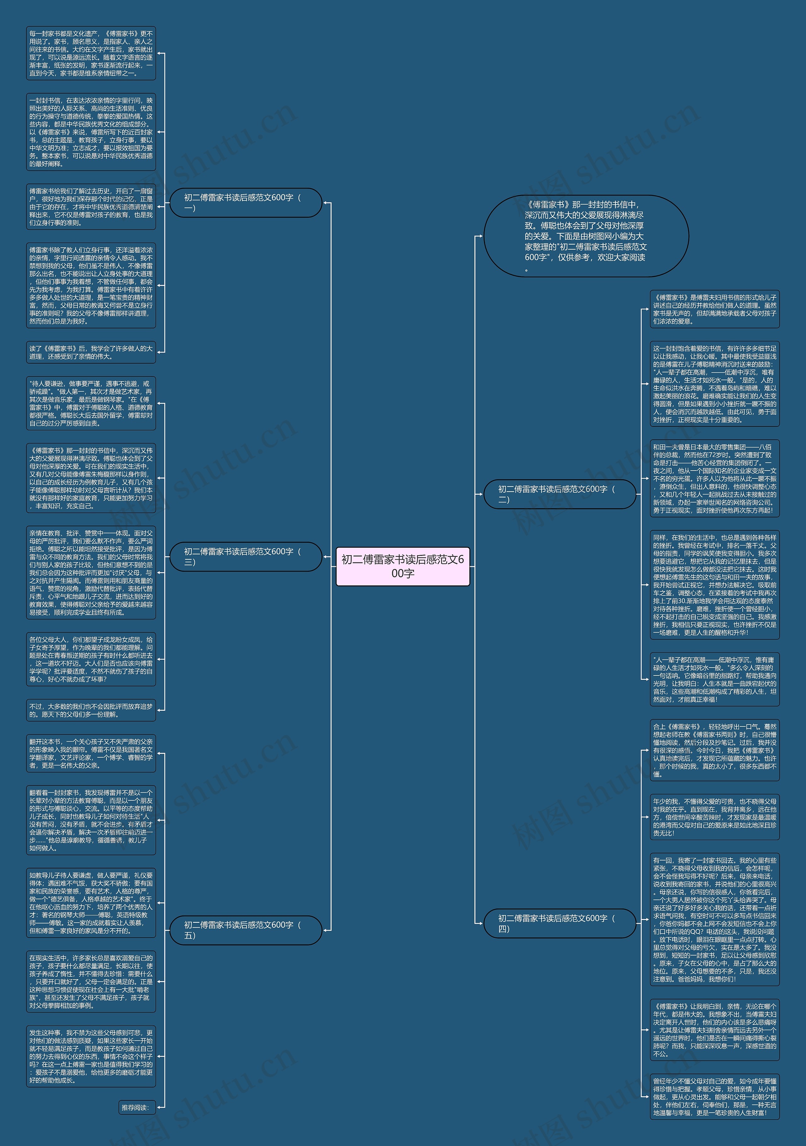 初二傅雷家书读后感范文600字思维导图