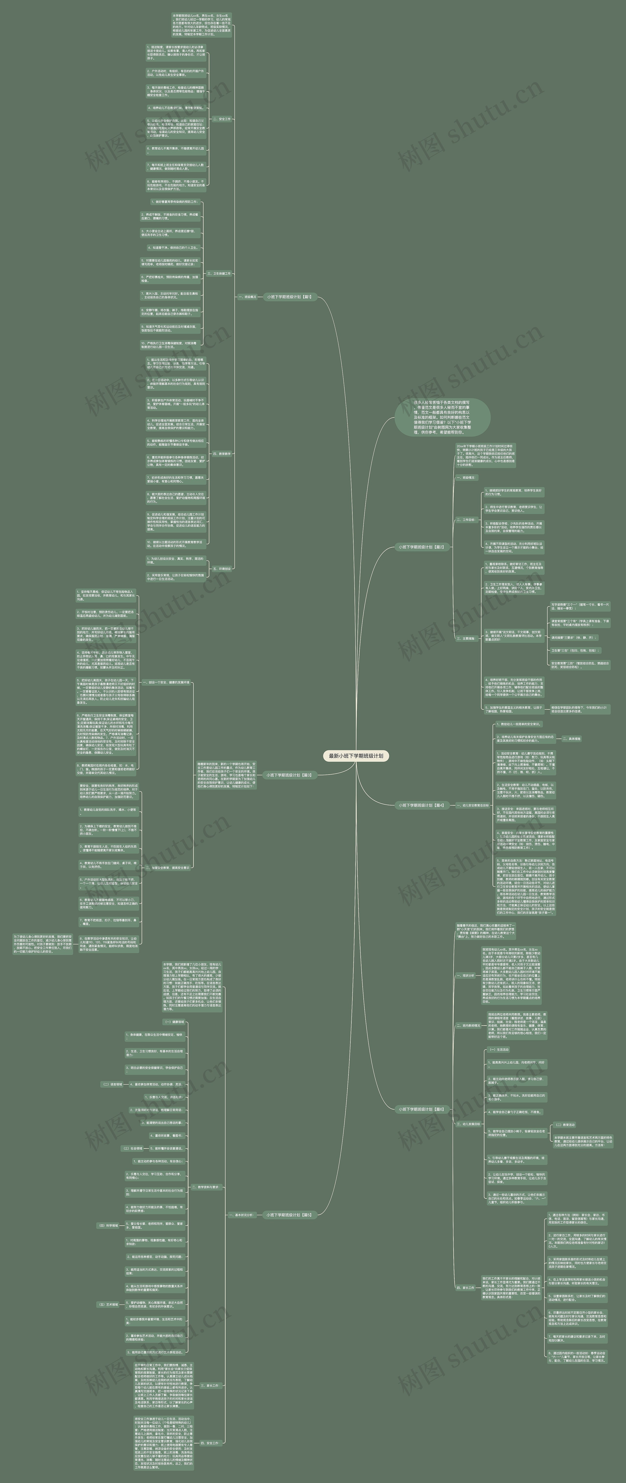 最新小班下学期班级计划思维导图