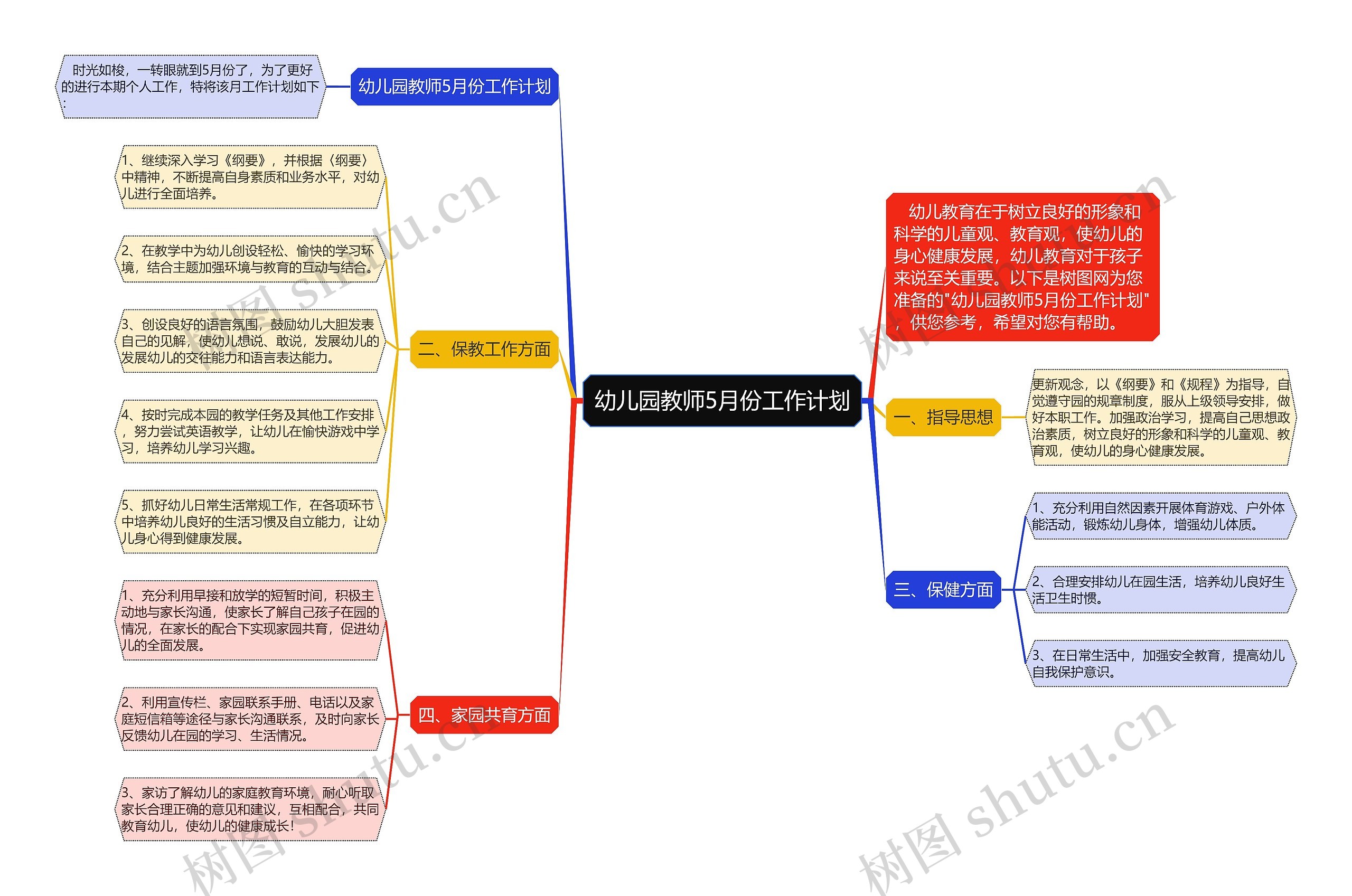 幼儿园教师5月份工作计划