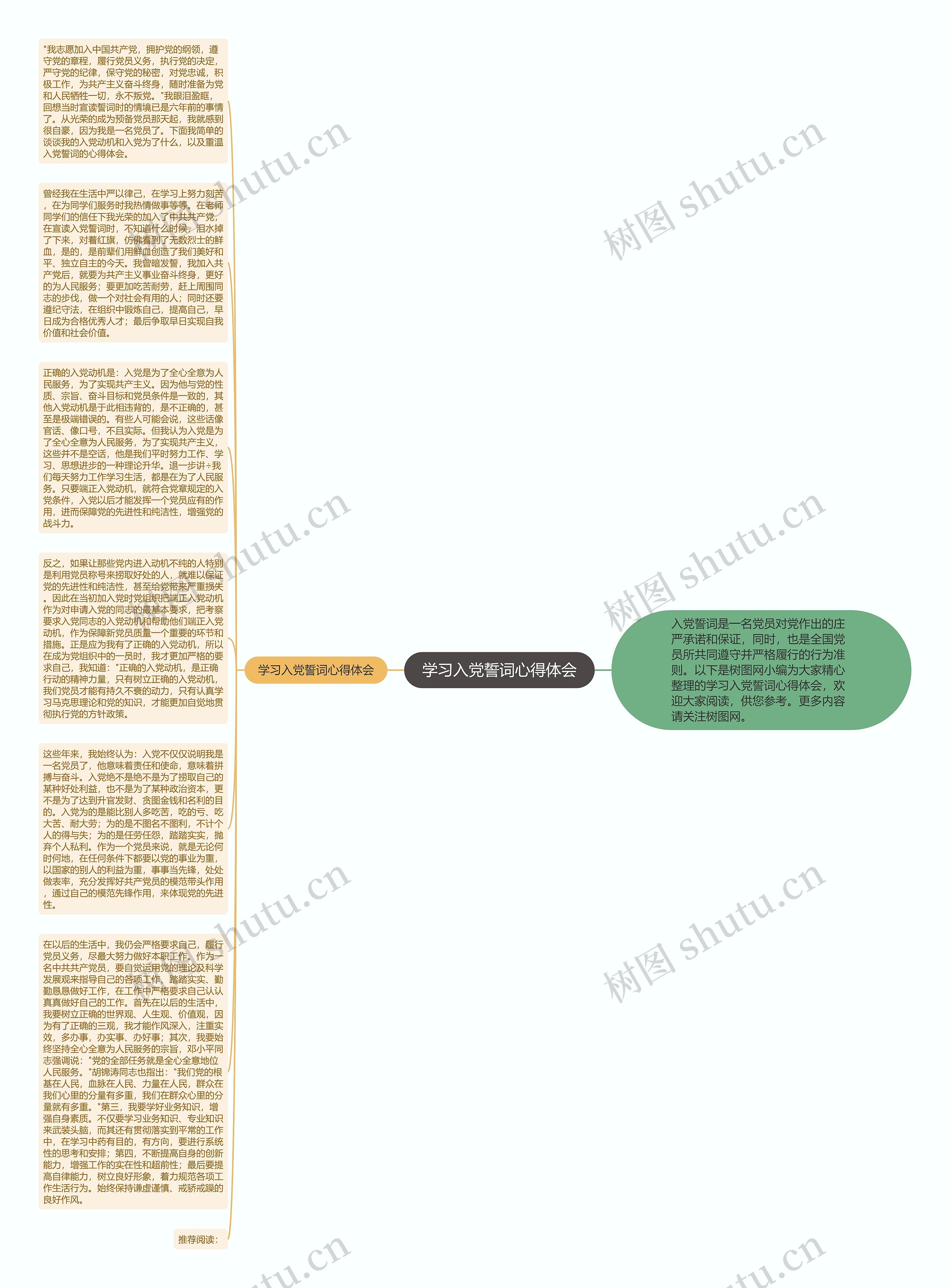 学习入党誓词心得体会思维导图