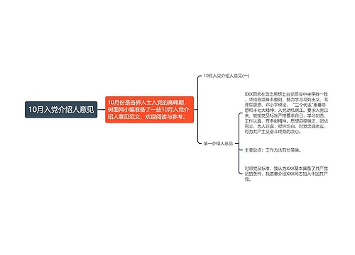 10月入党介绍人意见