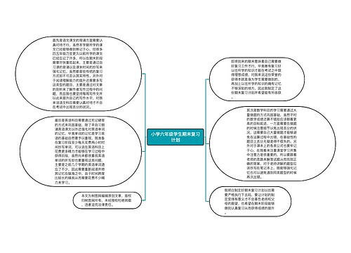 小学六年级学生期末复习计划