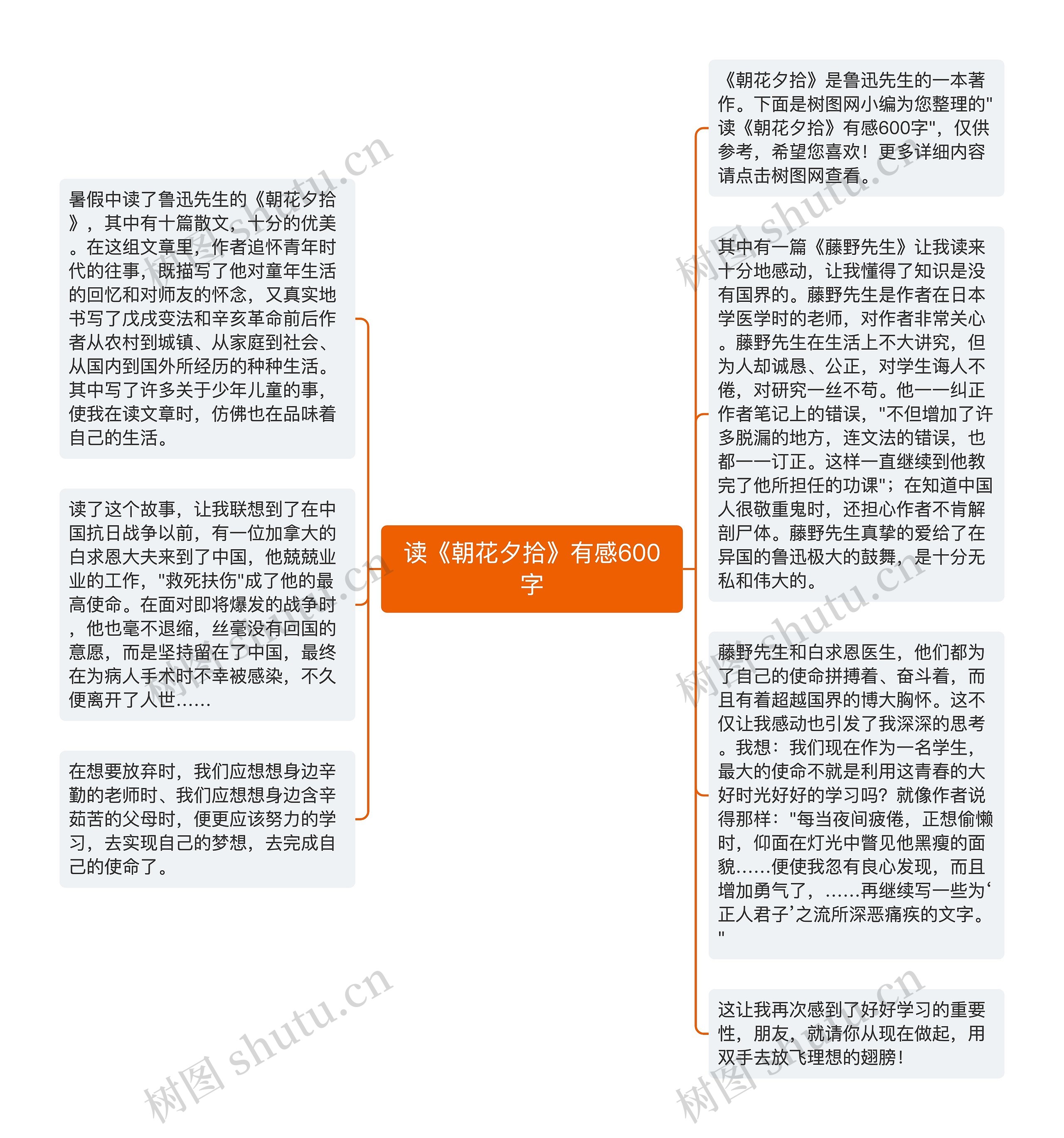 读《朝花夕拾》有感600字思维导图