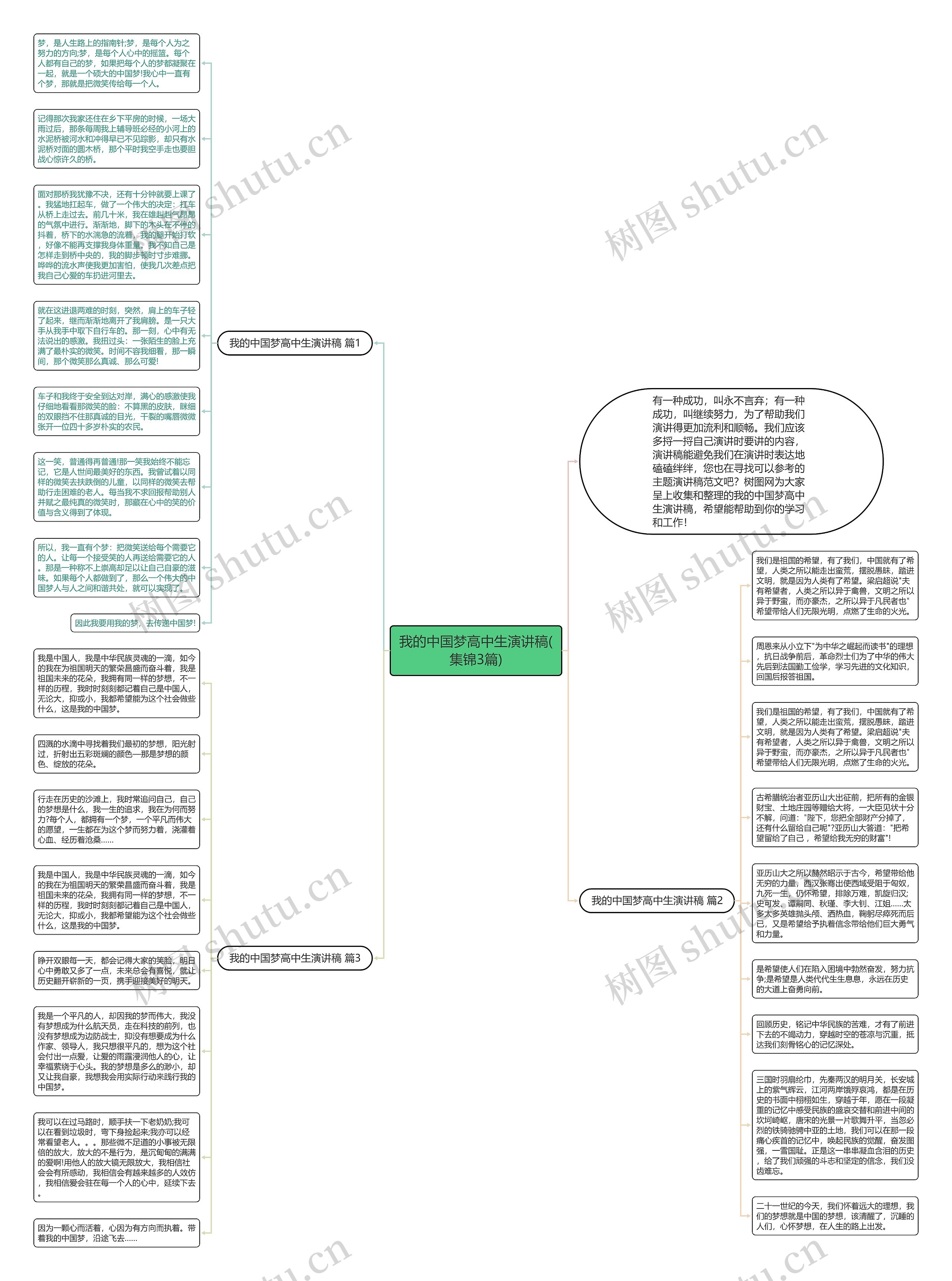 我的中国梦高中生演讲稿(集锦3篇)思维导图