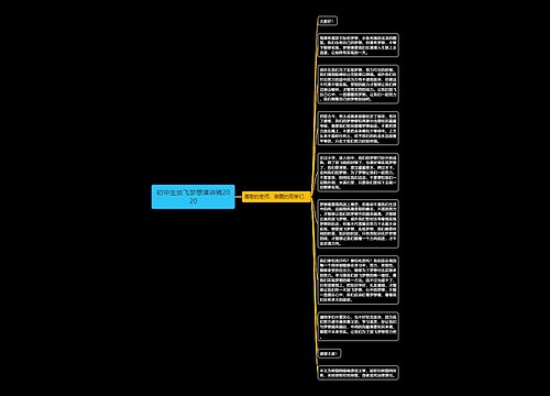 初中生放飞梦想演讲稿2020