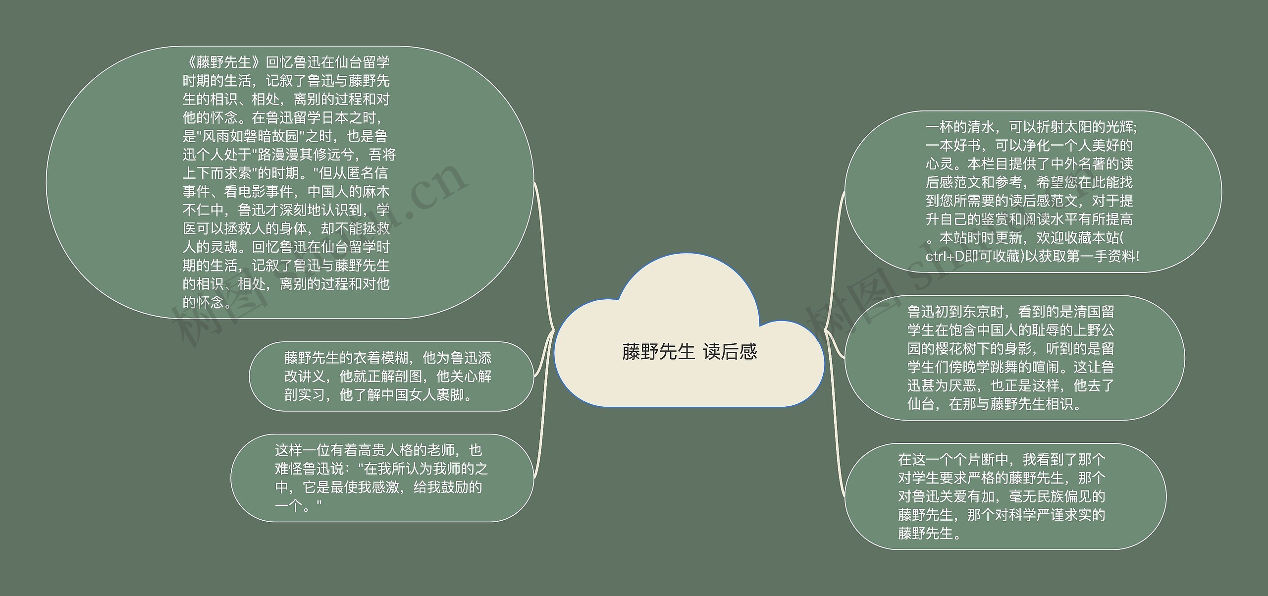 藤野先生 读后感思维导图